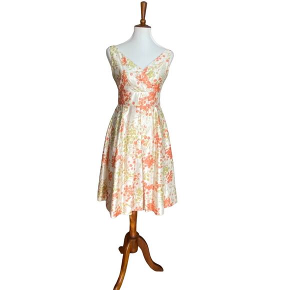 Talbots 2 Petite Dress Retro 2P Silk Cocktail Dress Semi Formal Classic 50s Fit - Picture 6 of 15